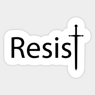 Resist resisting artwork Sticker